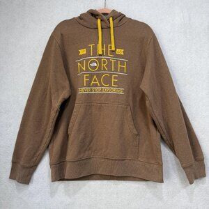 North Face Hoodie Mens Large Brown Pullover Sweatshirt Logo Outdoor Explore 1968